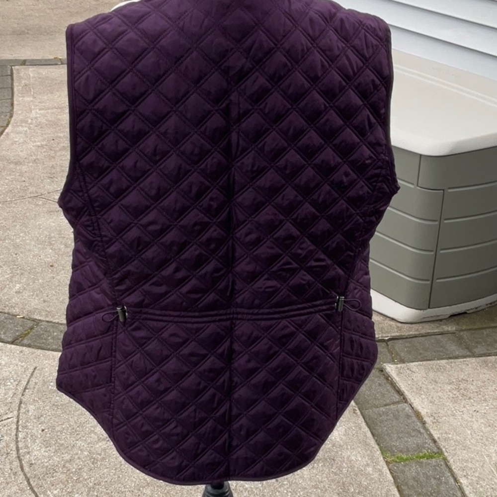 Purple Quilted Vest + Purple Black Plaid Vest Duo - Picture 3 of 8